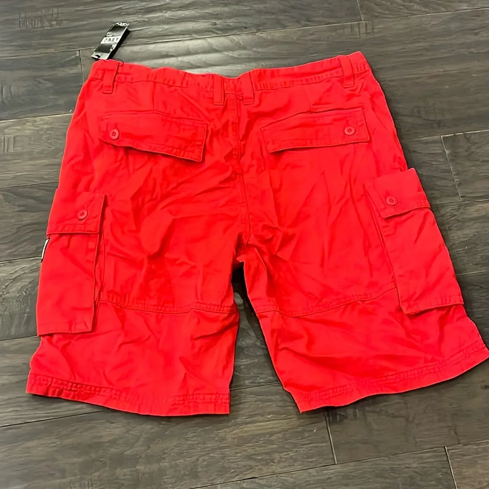 Akoo Brand Getaway Formula One Red Cargo Shorts new Mens Size 38